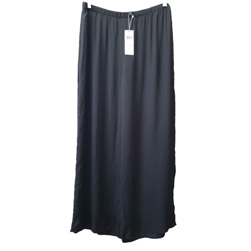 NWT Eileen Fisher Black Wide-Leg Ankle Pants